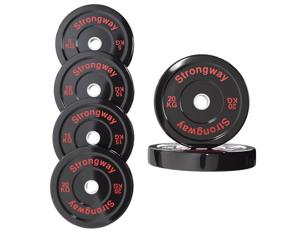 Strongway® Olympic Bumper Weight Plates 70kg 2 Inch     5kg + 10kg + 20kg