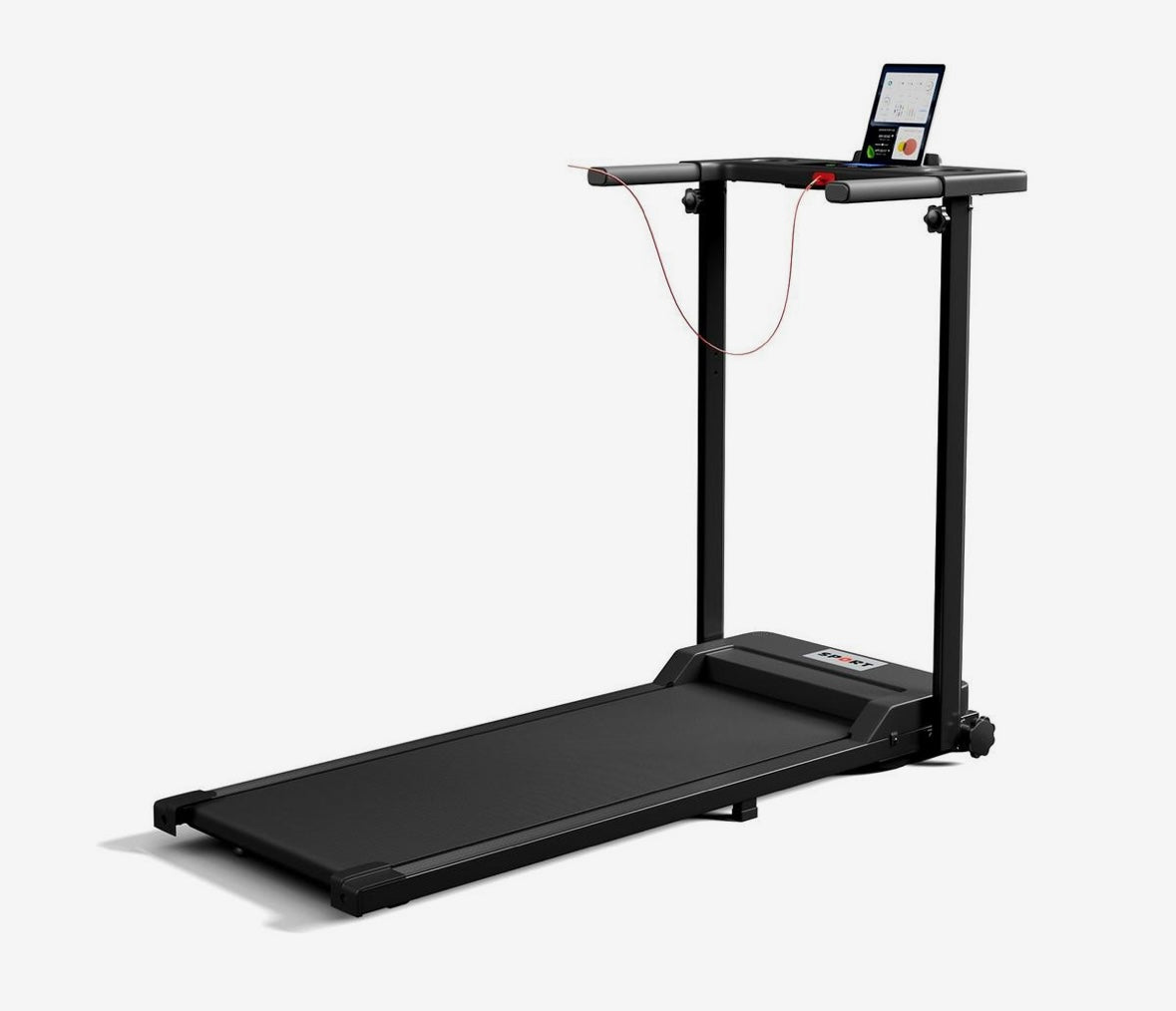 Folding protective indoor treadmill