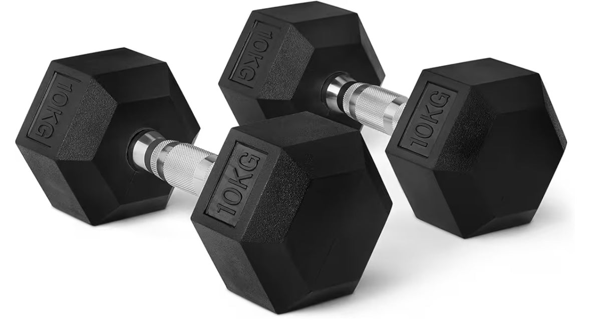 Encased Hex Dumbbell Weights 5kg. 6kg. 8kg 10kg