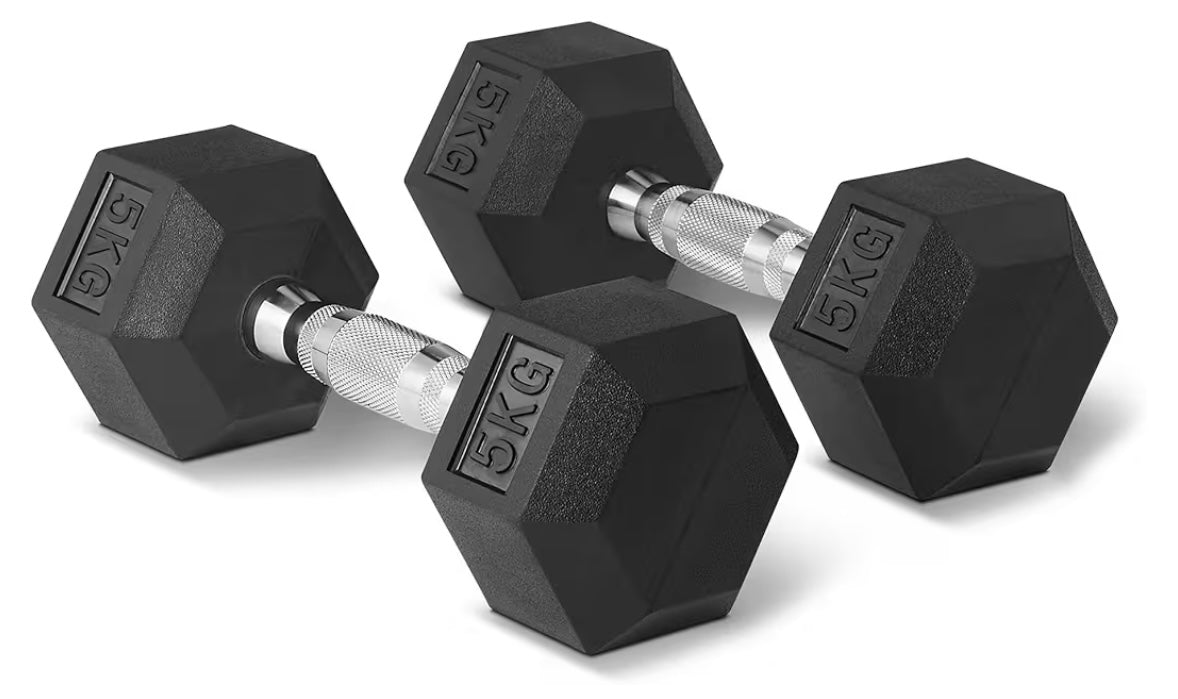 Encased Hex Dumbbell Weights 5kg. 6kg. 8kg 10kg