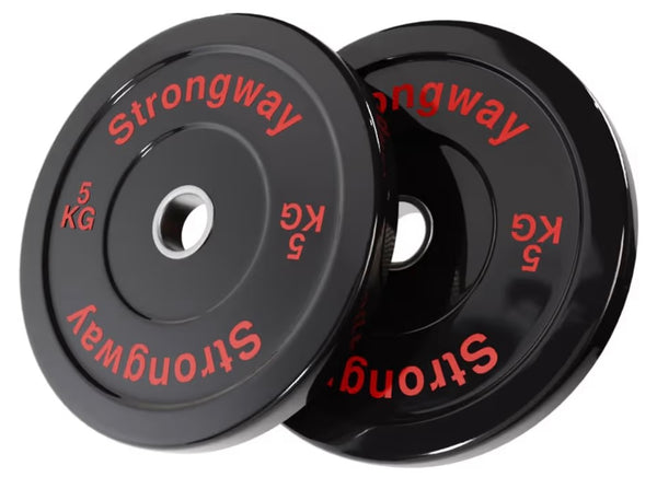 Strongway® Olympic Bumper Weight Plates (5KG or 10KG or 15kg or 20KG) Discs for Barbell - 2 Inch
