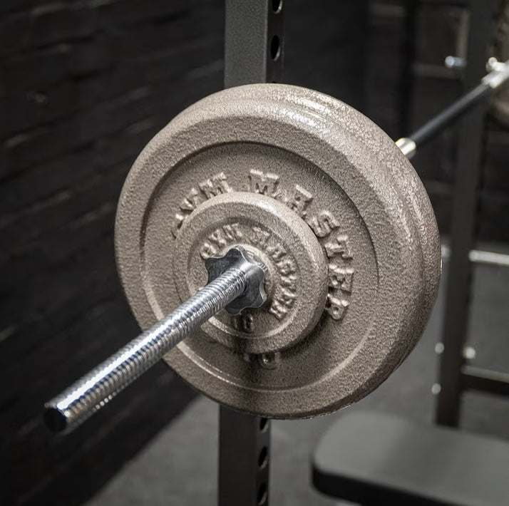GYM MASTER Standard 1" Cast Iron Weight Plates 1.25kg or 2.5kg or 5kg or 10kg or 20kg