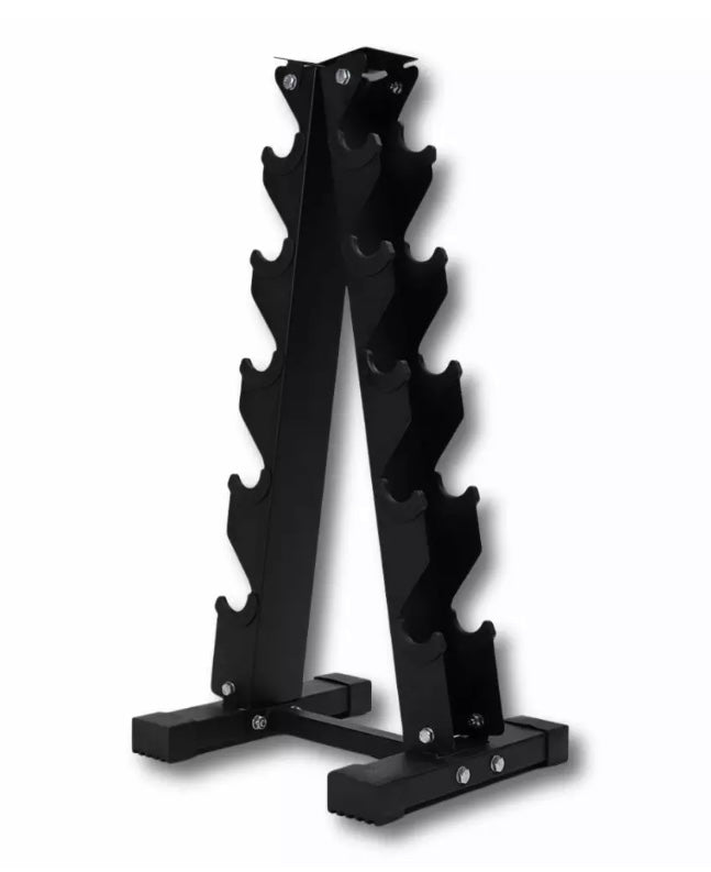 Northern Hex Dumbbells with 5-Tier Rack - Set of 10