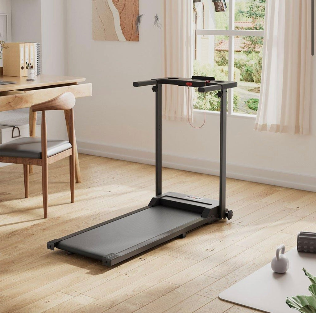 Folding protective indoor treadmill