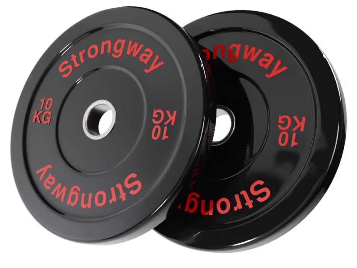 Strongway® Olympic Bumper Weight Plates (5KG or 10KG or 15kg or 20KG) Discs for Barbell - 2 Inch