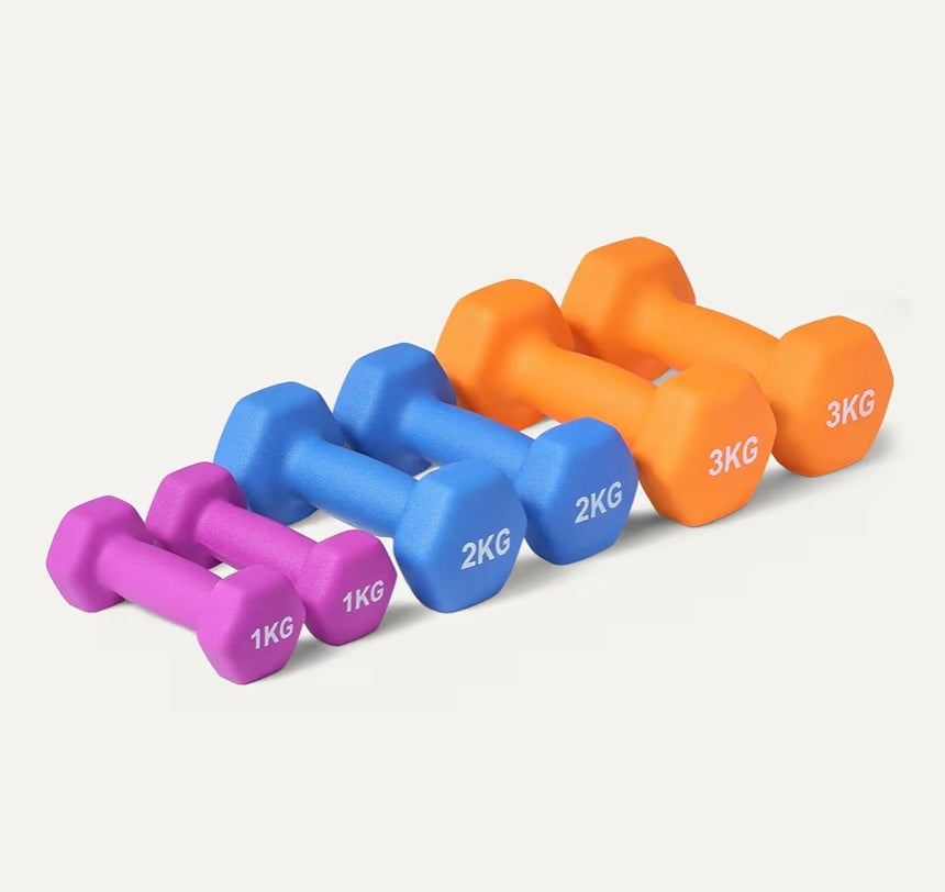 Neoprene 1kg,2kg and 3kg set