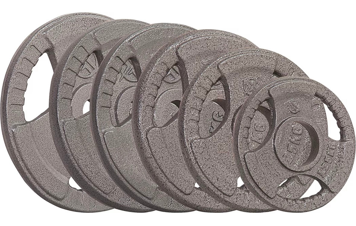 RIP X Tri Grip 2" Olympic Weight Plates in Cast Iron full set     1.25kg + 2.5kg + 5kg + 10kg + 15kg + 20kg
