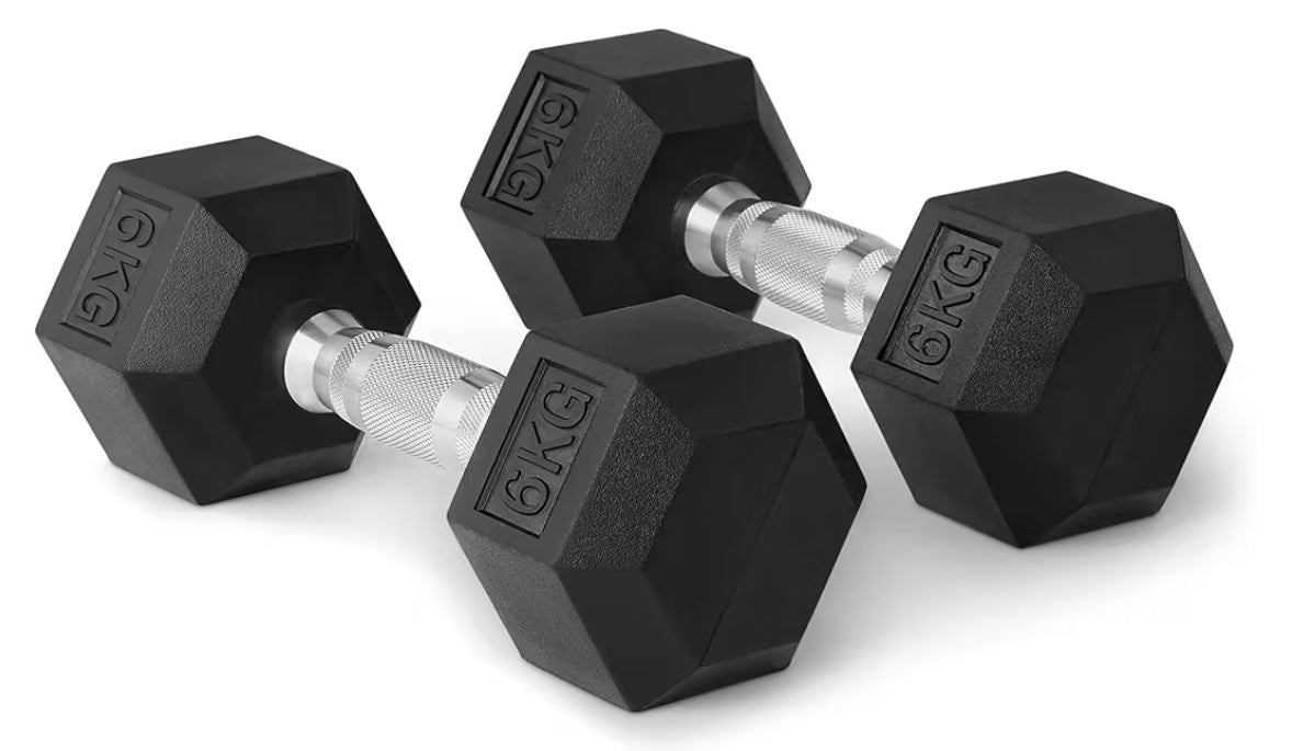 Encased Hex Dumbbell Weights 5kg. 6kg. 8kg 10kg