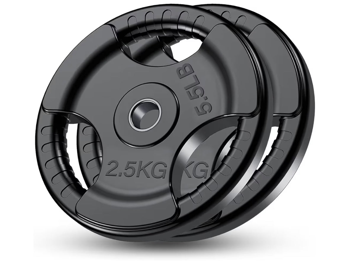 FK Sports Standard Weight Plates - Cast Iron Weight Plates with Rubber finish, 1 inch opening, 2.5kg or 5kg or 10kg or 15kg, 20kg or 25kg