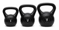 Northern Vinyl Black Kettlebells Set.  8kg, 12kg and 16kg
