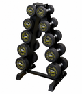 Strongway Rubber Dumbbells Set With Storage Rack